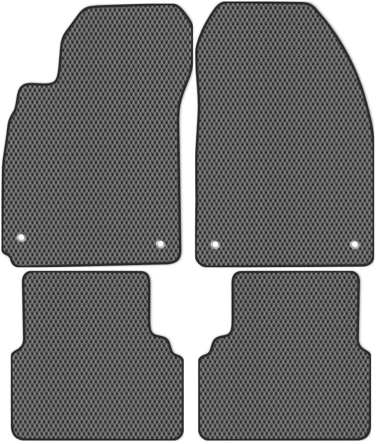 Коврики ЭВА "EVA сота" для Saab 9.3 (седан) 2007 - 2011, серые, 4шт.