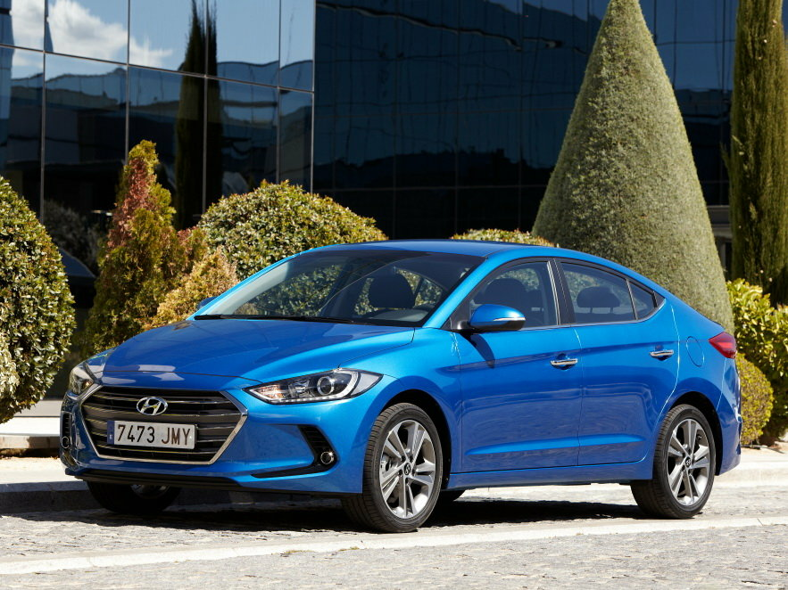 Коврики ЭВА "EVA ромб" для Hyundai Elantra VI (седан / AD) 2015 - 2019, черные, 4шт.