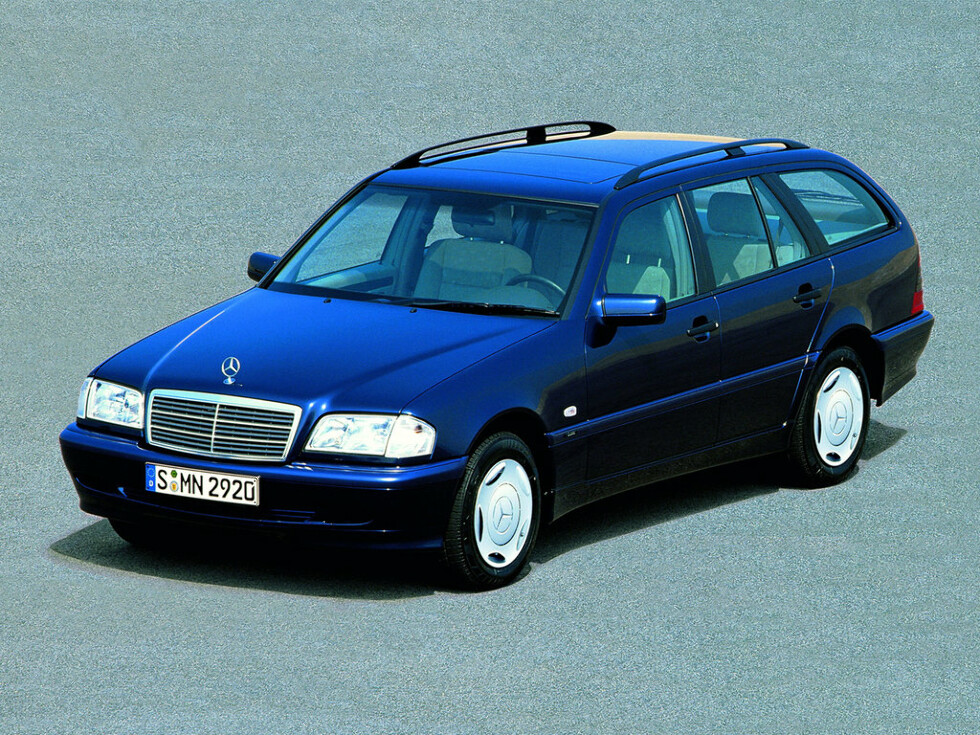 Коврики ЭВА "EVA сота" для Mercedes-Benz C-Class I (универсал / S202) 1996 - 2000, черные, 4шт.