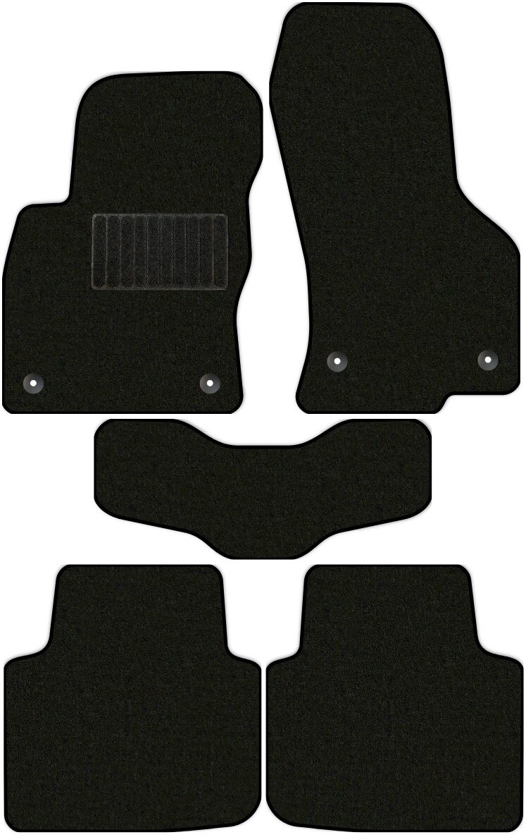 Коврики текстильные "Стандарт" для Skoda Superb III (универсал / 3V) 2016 - 2019, черные, 5шт.