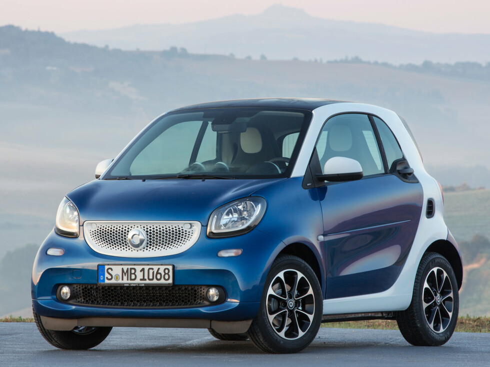 Коврики текстильные "Стандарт" для Smart Fortwo III (хэтчбек 3 дв / C453) 2014 - Н.В., черные, 2шт.